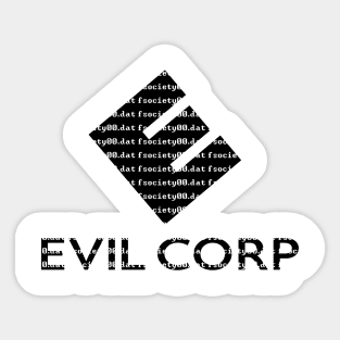 Mr. Robot Evil Corp fsociety00.dat Sticker